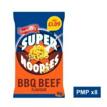 Batchelors Super Noodles BBQ Beef Flavour 90g (Pack of 8)