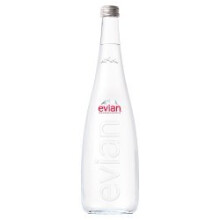 evian Still Natural Mineral Water Glass Bottle 750ml (Pack of 12)