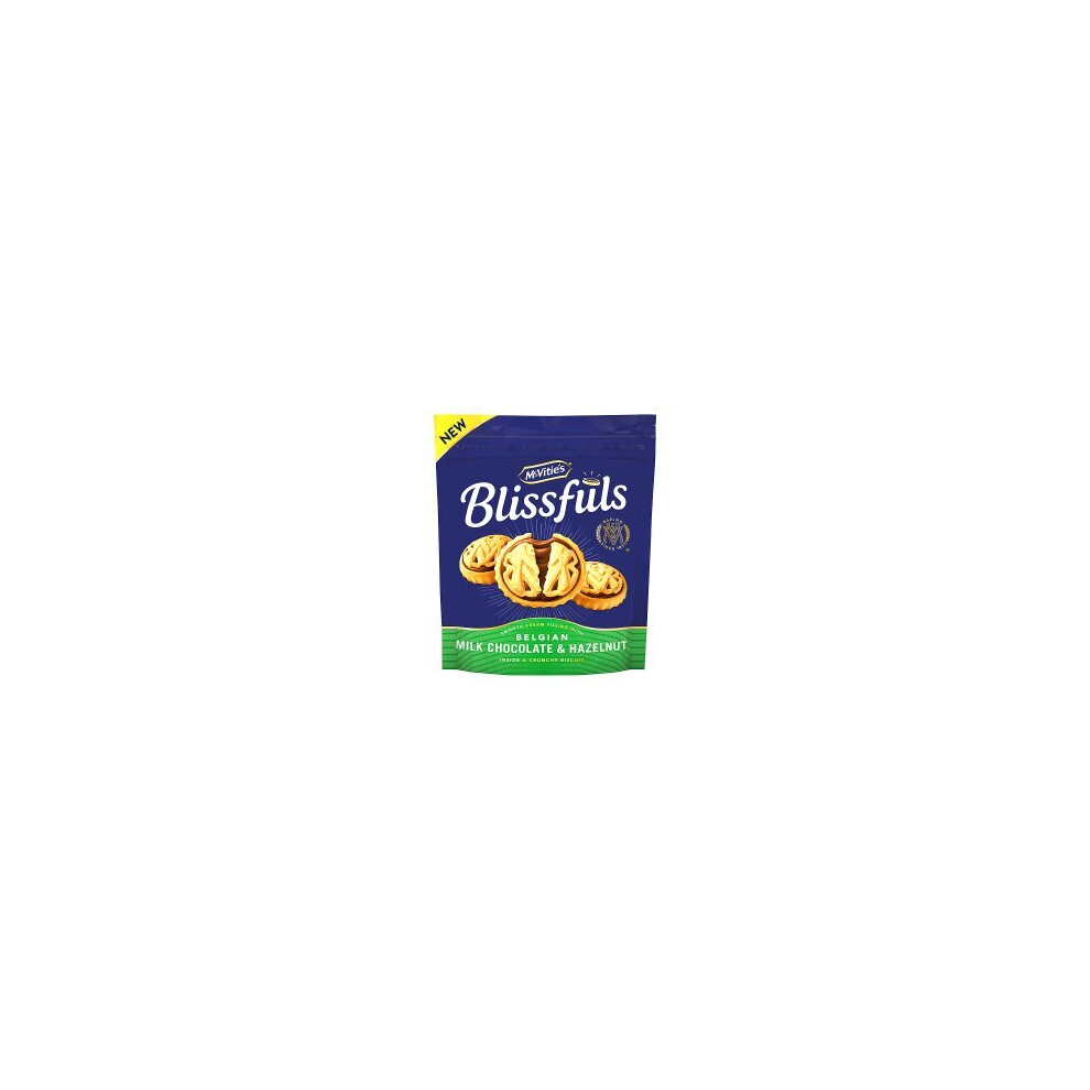 McVities Blissfuls Belgian Milk Chocolate & Hazelnut  228g (Pack of 6)