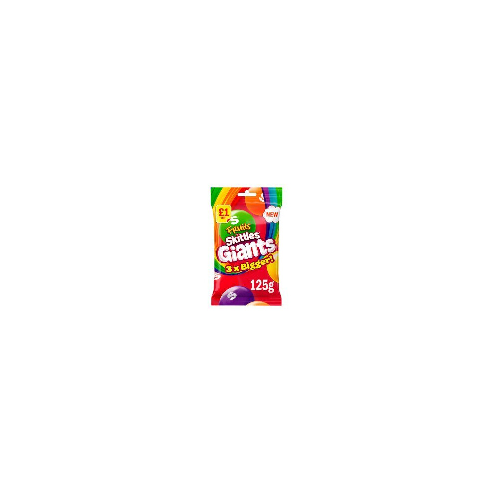 Skittles Giants Fruit Sweets Bag 125g (Pack of 12)