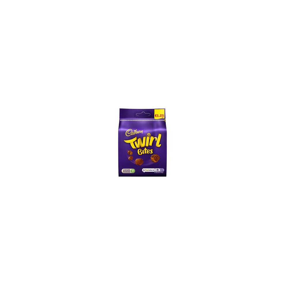 Cadbury Twirl Bites Chocolate Bag 95g (Pack of 10)