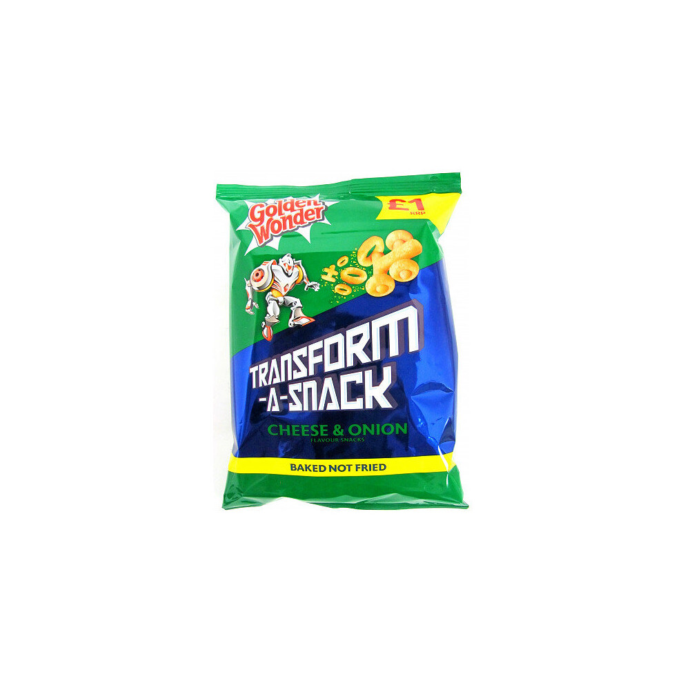 Golden Wonder Gw Transforma Snack Cheese & Onion 80G (Pack Of 15)
