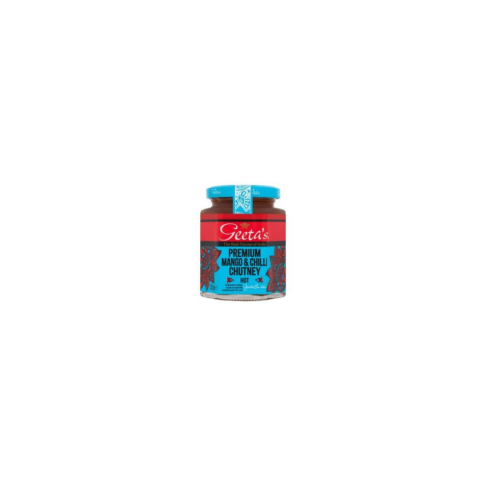 Geeta's Premium Mango & Chilli Chutney Hot 230G (Pack Of 6)