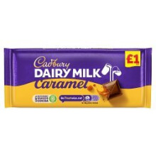 Cadbury Dairy Milk Caramel 1 Chocolate Bar 120g (Pack of 16)