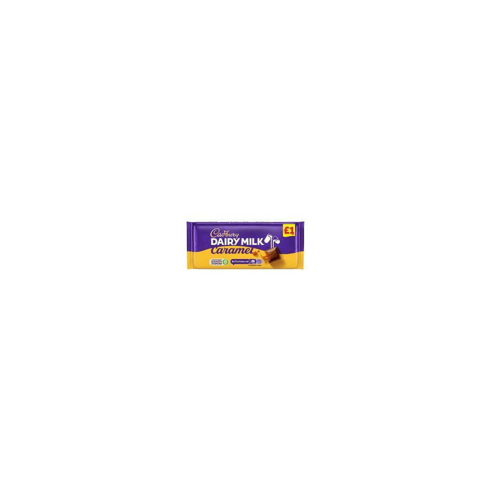 Cadbury Dairy Milk Caramel 1 Chocolate Bar 120g (Pack of 16)