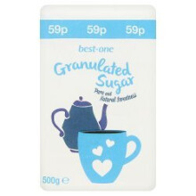 Best-One Granulated Sugar 500g - Pack of 10 (Bulk Baking Essential)
