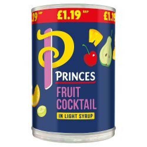 Princes Fruit Cocktail in Light Syrup 410g (Pack of 6)