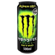Monster Nitro Super Dry Energy Drink 12 x 500ml (Pack of 12)