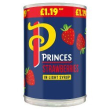Princes Strawberries in Light Syrup 410g (Pack of 6)