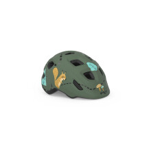MET Hooray Helmet Green Forest 52-56 cm - Enhanced EPS, extended head coverage, rear LED, anti-pinch buckle | METYOUTH097