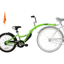 Remolque de bicicleta WEERIDE COPILOT - Verde - Hasta 45 kg - Trailerbike fuerte y lujoso