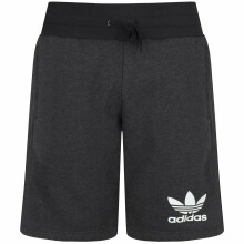 (Black - S18359, L) Men Adidas Shorts Fleece Fabric Knee Length Pant