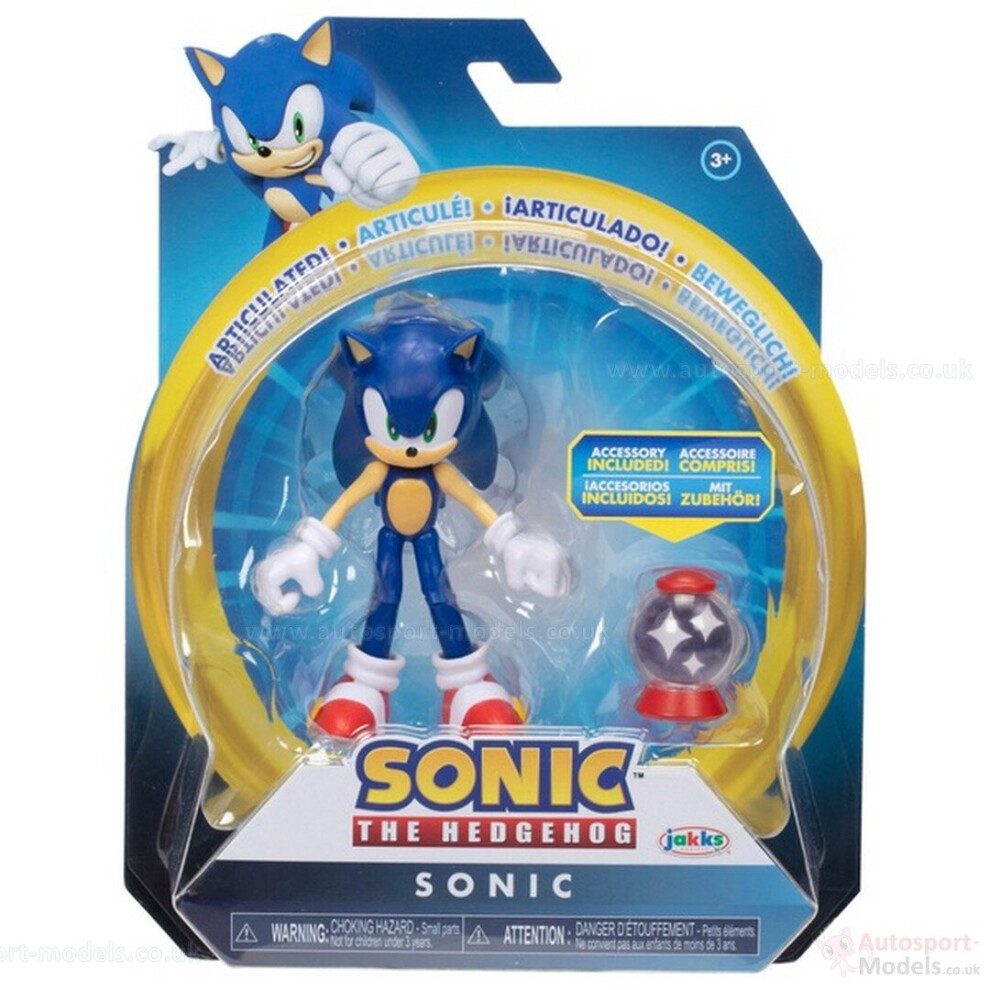 Photos - Action Figures / Transformers Jakks Sonic the Hedgehog 4" Sonic  with Invincible Item Box figure JK41235 (Modern)