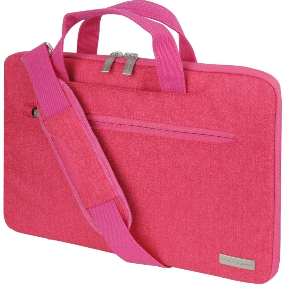 Techgear Case For 12.8" - 13.3" Laptops, Portable Multi-Function Laptop Case With Adjustable Shoulder Strap, Luggage Strap &...
