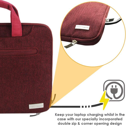 Techgear TECHGEAR Case for 14" - 14.6" Laptops, Portable Multi-function Laptop Case with Adjustable Shoulder Strap, Luggage Strap &... 2