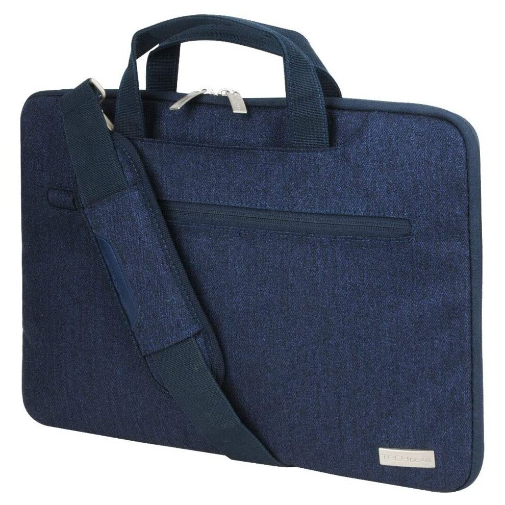 Techgear Case For 15" - 15.6" Laptops, Portable Multi-Function Laptop Case With Adjustable Shoulder Strap, Luggage Strap &...