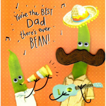 Best Dad There's Ever Bean! Father's Day Card Embellished Greeting Cards