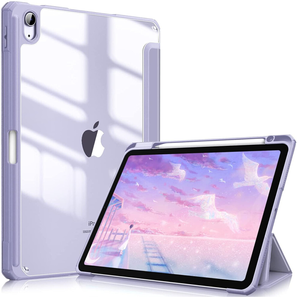 Fintie Hybrid Case Compatible With Ipad Air 5Th Generation (2022) / Ipad Air 4Th Generation (2020) 10.9 Inch - Slim Clear Back...