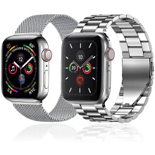 baklon Pack 2 Metal Straps Compatible with Apple Watch Strap 38mm 40mm 41mm 42mm 44mm 45mm, Apple Watch Strap Stainless Steel...