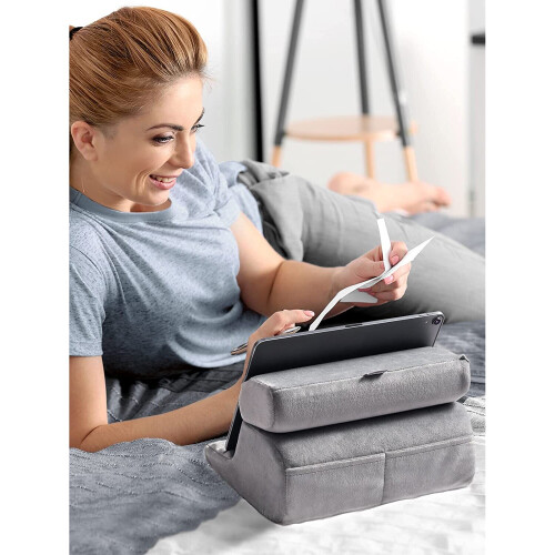 UGREEN Tablet Holder Cushion Pillow Stand Soft Multi-Angle Foldable Mount for Sofa Bed Compatible with iPad Pro 12.9'' 11''... 2
