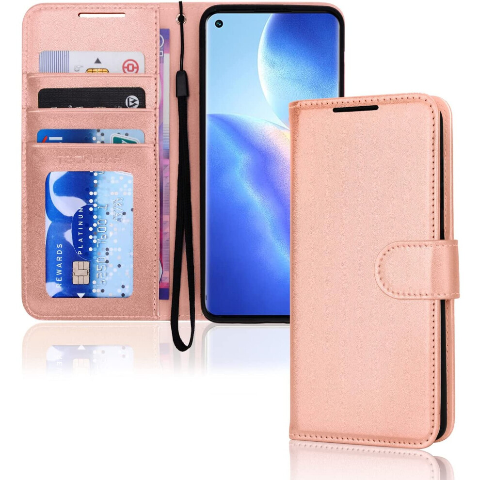 TECHGEAR Leather Wallet Case for Oppo Find X3 Neo 5G, Flip Protective Case Cover with Wallet Card Holder, Stand & Wrist Strap -...