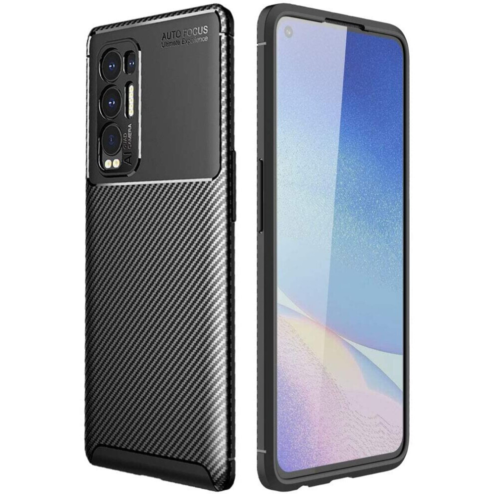 TECHGEAR Carbon Fibre Case for Oppo Find X3 Neo 5G [CarbonFlex Case] Flexible, Shockproof, Ultra Slim, Soft TPU Protective...