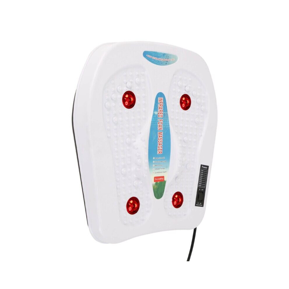 Foot Leg Vibration Electric Blood Circulation Booster Feet Massager With Heated White
