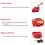 (Red) Disc Brake Lock With 110bd Alarm Motorcycle Anti Theft Security Wheel Disk Lock 3