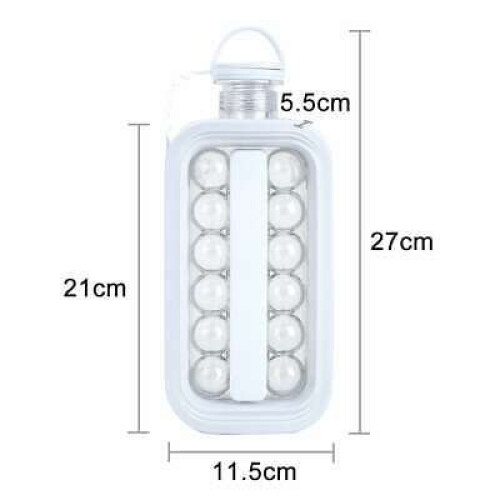 2-σε-1 Μούχλα μπάλας πάγου Ice Cube Maker Ice Tray Mould Leakproof Cap 1