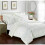 (White, Double) Luxury Crushed Velvet SANTIAGO Duvet Cover Bedding 1