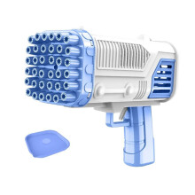 (Bule) 36Hole Bubble Gun Bubble Bazooka Gun Rocket Launcher Bubble Machine Kid Outdoor