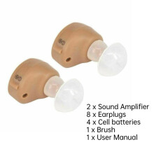 (Double) Invisible Mini In Ear Digital Hearing Deaf Aid Sound Voice Amplifier Enhancer