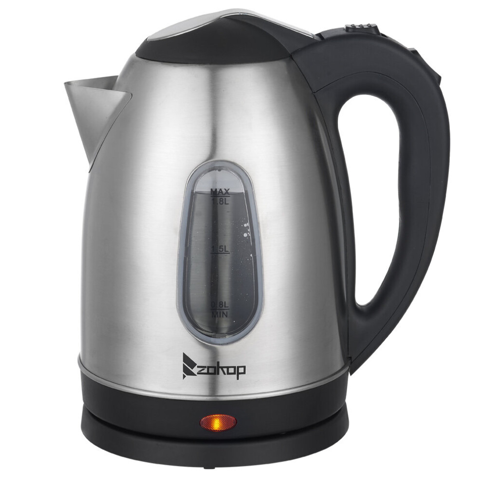 ZOKOP HD-1802S 220V 2000W 1.8L Stainless Steel Electric Kettle with Water Window