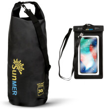 (30L, Black) SUNMER Waterproof Dry Bag with Phone Case