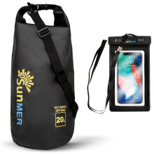 (20L, Black) SUNMER Waterproof Dry Bag with Phone Case