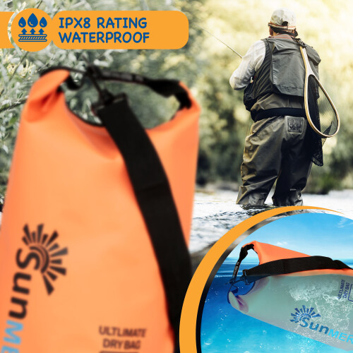 (5L, Orange) SUNMER Waterproof Dry Bag with Phone Case 2
