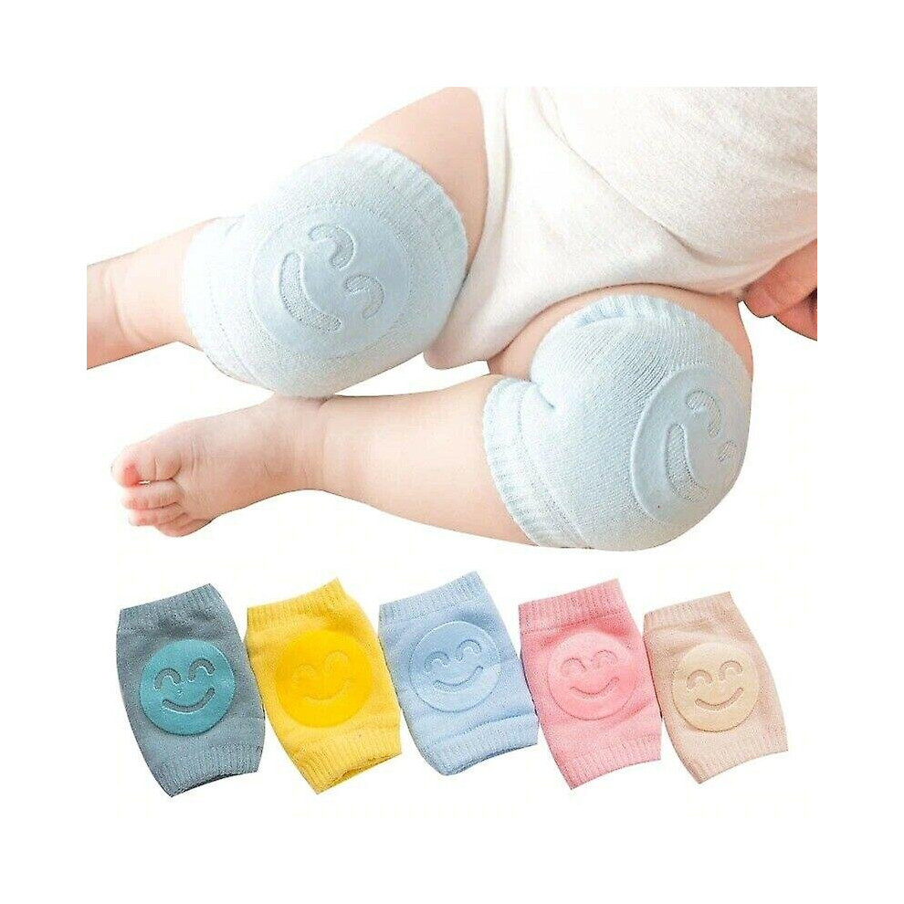 5 Pairs Non-slip Baby Knee Pads Cotton Dispensing Crawling Knee Protector Elastic Leg Warmer