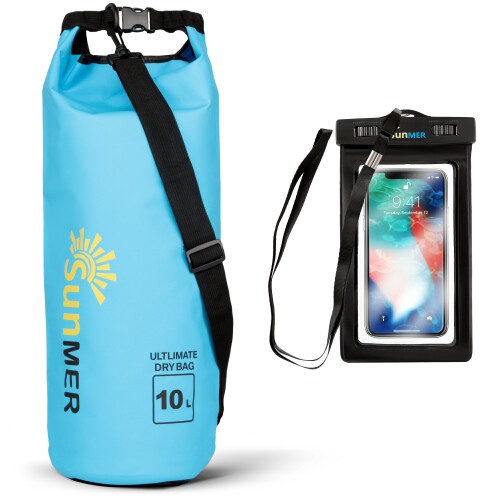 (10L, Blue) SUNMER Waterproof Dry Bag with Phone Case