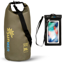 (20L, Army Green) SUNMER Waterproof Dry Bag with Phone Case