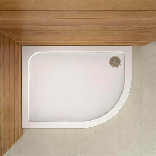 AICA (1000x900mm) Quadrant Universal Shower enclosure Stone Tray