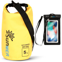 (5L, Yellow) SUNMER Waterproof Dry Bag with Phone Case