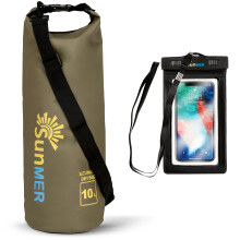 (10L, Army Green) SUNMER Waterproof Dry Bag with Phone Case