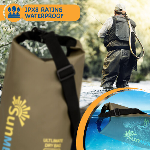 (5L, Army Green) SUNMER Waterproof Dry Bag with Phone Case 2