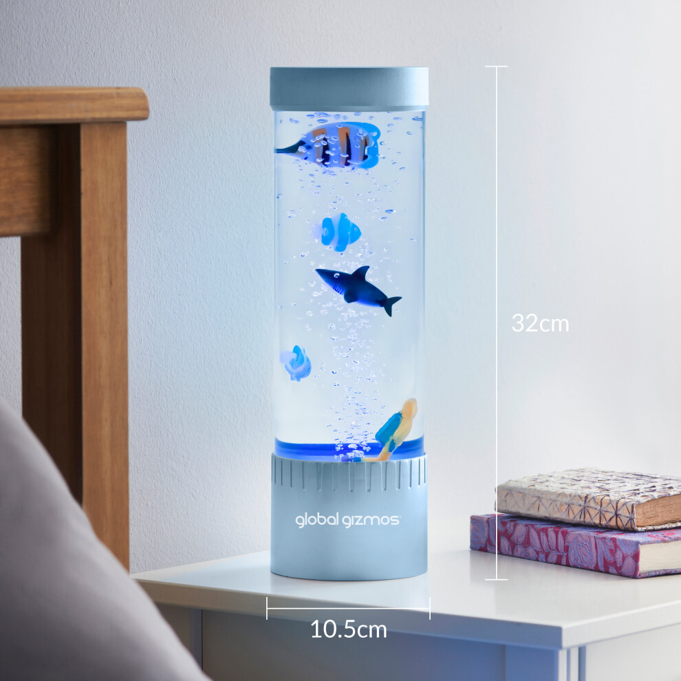 (Scuba Diver) Global Gizmos Magical Bubble Lamps / 2 Styles / 7 Changing Light Colours / Relaxing Atmospheric Mood LEDs