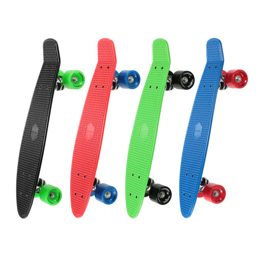 (Green) 22 Inch Skateboard Cruiser Board PU Wheels Skate Complete Deck 1