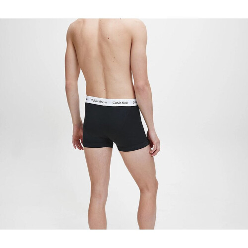 Calvin Klein (M) Calvin Klein 3 Pack Cotton Stretch - Normal Rise Trunks ( Black) 2