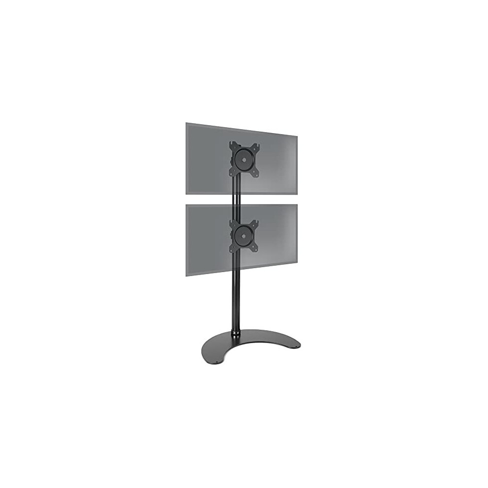 Duronic Dual Screen Monitor Stand Dm15d2v2 | Freestanding Vertical Pc Desk Mount | For Two 13-32 Inch Screens | Vesa 75/100 | 8Kg/17.6Lb Per Scre 5056311901883