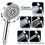 HOUSLER Bathroom 5 Function Handheld Shower Head with Extra Long Hose (2 meter, 78.75inches) and Adjustable Bracket Holder, Chrome 5