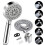 HOUSLER Bathroom 5 Function Handheld Shower Head with Extra Long Hose (2 meter, 78.75inches) and Adjustable Bracket Holder, Chrome 1