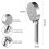HOUSLER Bathroom 5 Function Handheld Shower Head with Extra Long Hose (2 meter, 78.75inches) and Adjustable Bracket Holder, Chrome 2